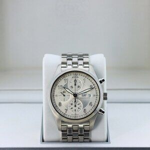 IWC Spitfire Chronograph 39mm, Silver Sunburst - Stainless Steel on Bracelet